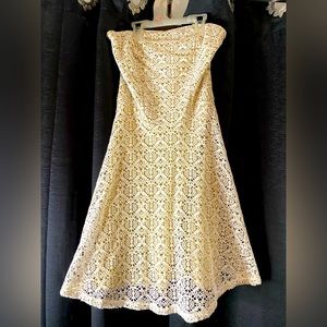 Gold and cream summer dress